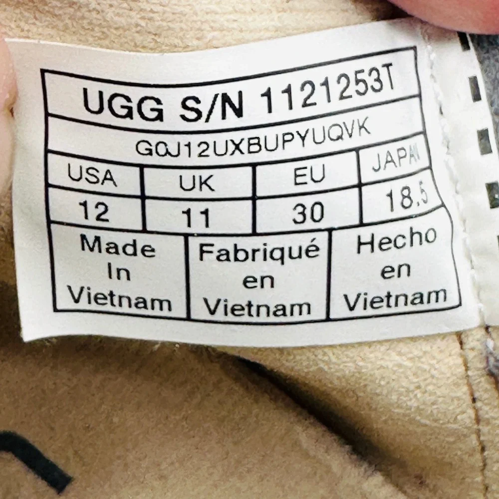 UGG Hamden II Toddler Chelsea Boots‎ Slip On Zipper Gray Multi Size 12